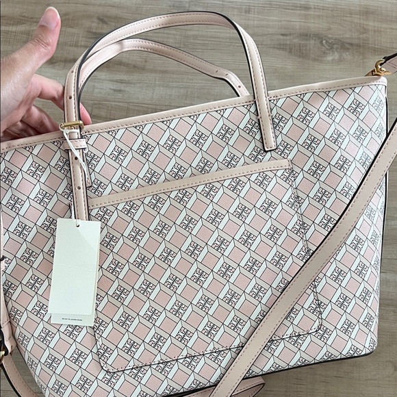 Tory Burch Geo Logo Mini Zip Top Tote - Picture 12 of 15